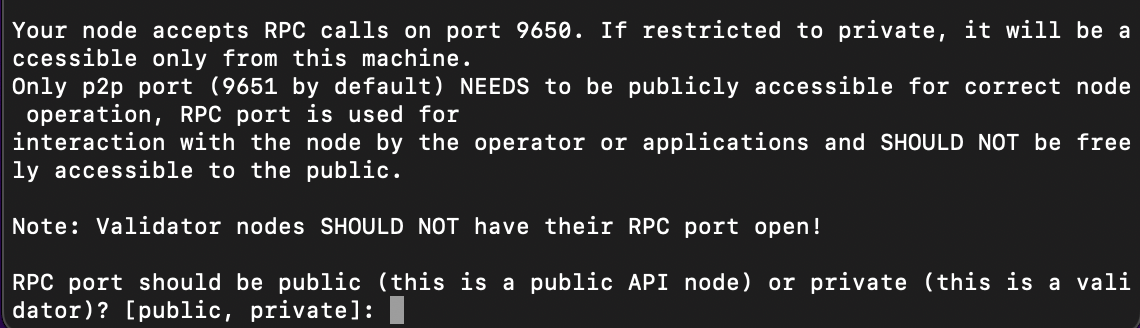 configure RCP port