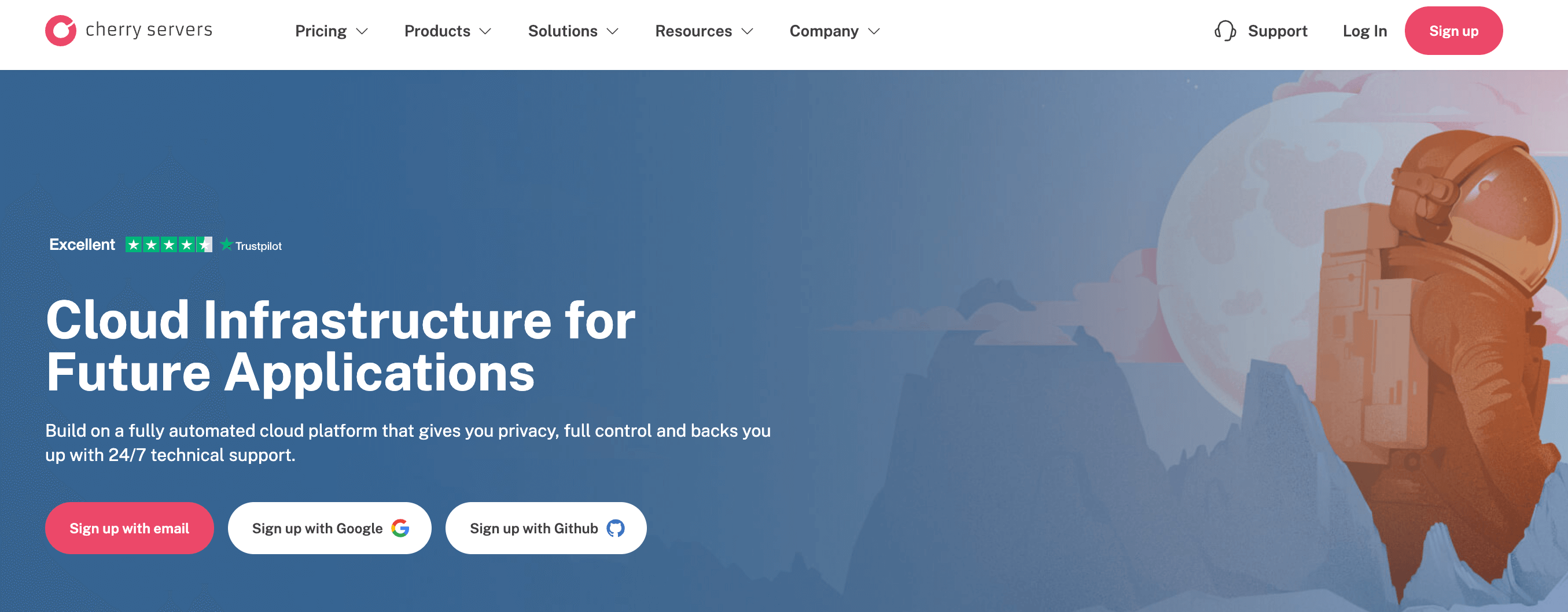 Cherry Servers website screenshot