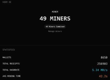 Nocturne dashboard showing my many-server mining setup