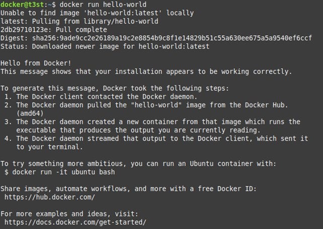 docker run hello-world