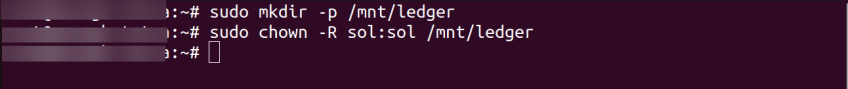 创建用于安装 ledger 驱动器的目录