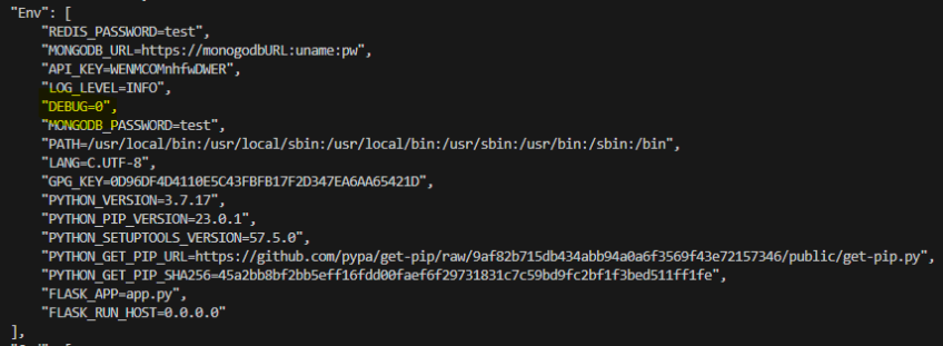 docker compose run - env