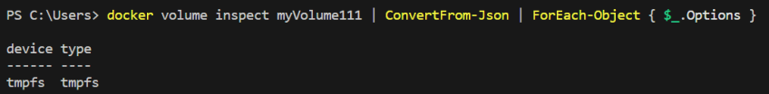 Inspect specific volume information