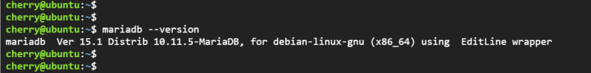 check-mariadb-version-ubuntu-22.04