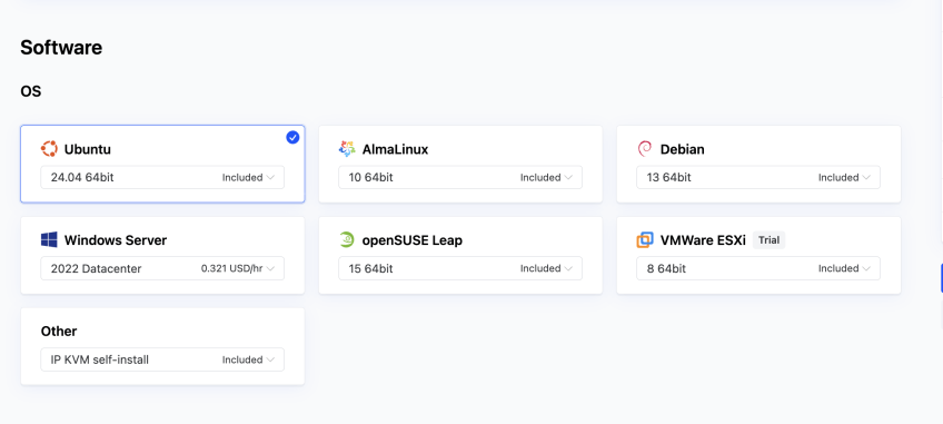 Pick an operating system for your server