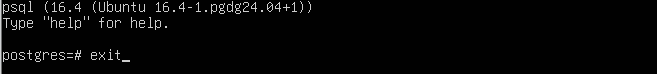 How to exit the PostgreSQL shell