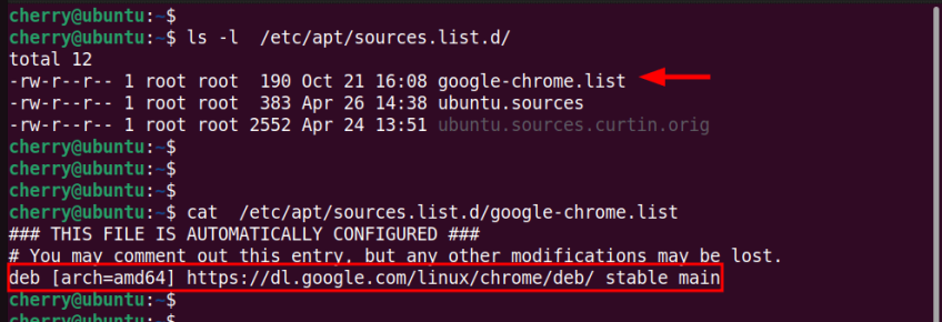view-google-chrome-repository-sources-list-file
