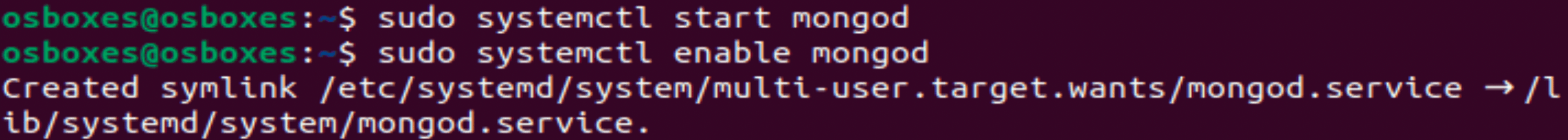 Start and enable mongodb
