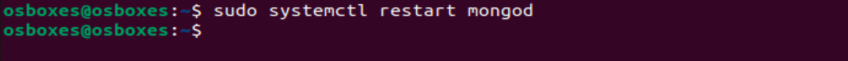 Restart mongodb