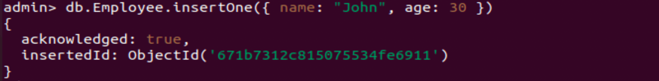 Insert document in mongodb