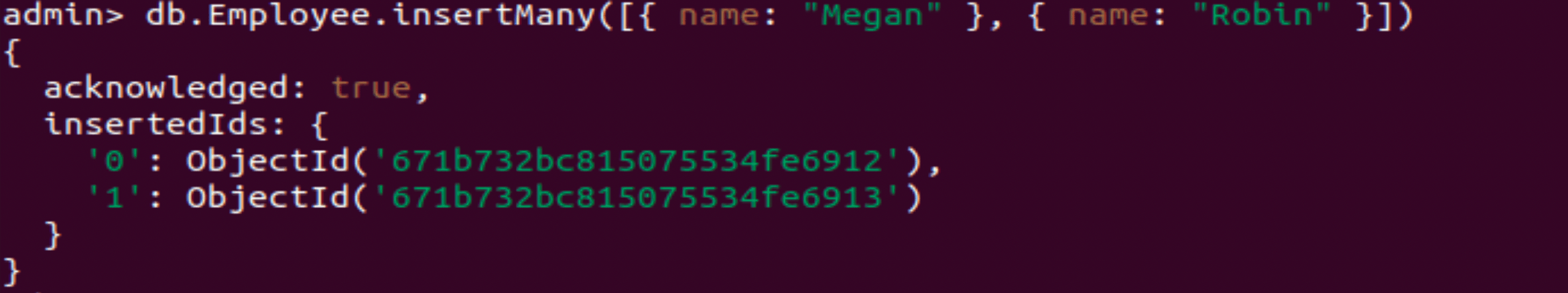 Insert multiple documents in mongodb