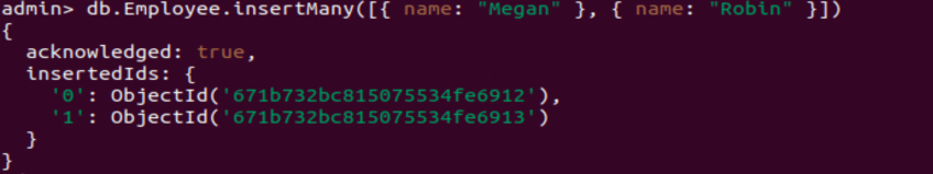 Insert multiple documents in mongodb