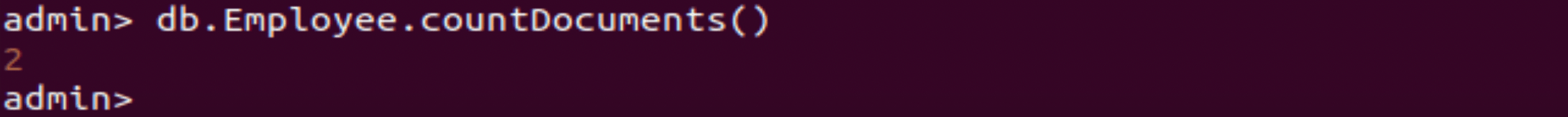 Count documents in mongodb