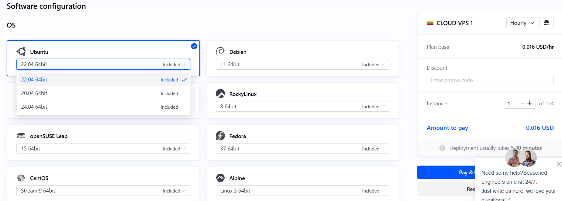 Choosing operating system