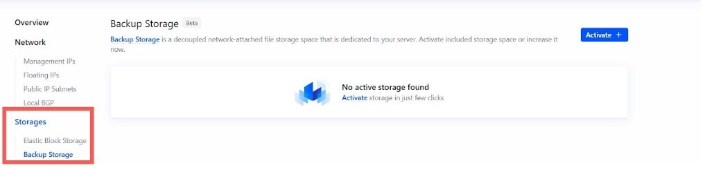 Backup storage