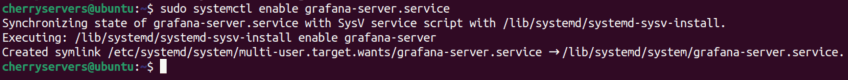 Enable Grafana to start at boot
