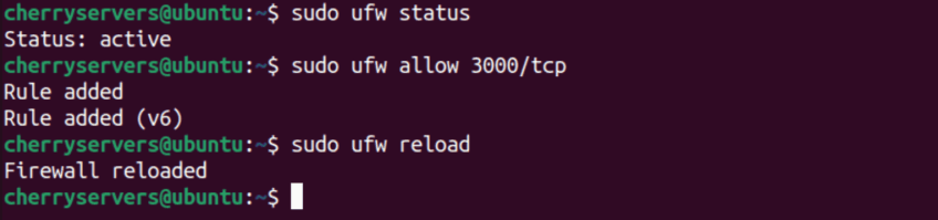 Apply firewall rules