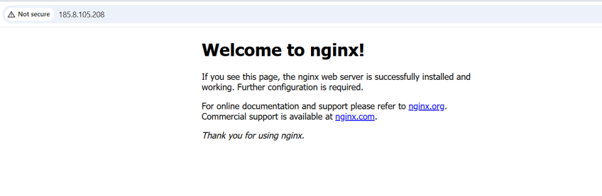 Nginx welcome page