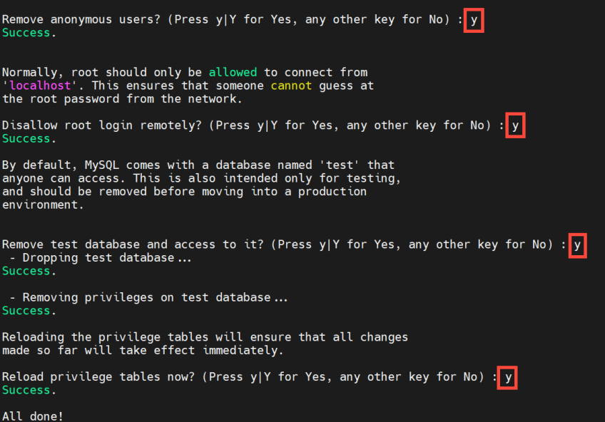 Changing default settings