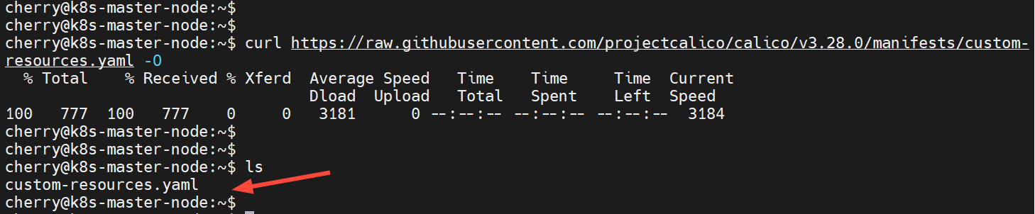 download-calico-custom-resources-file-for-kubernetes