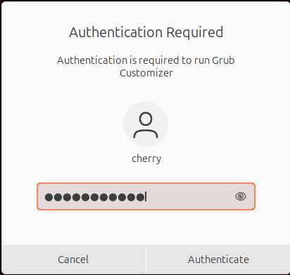 authenticate-ubuntu-24-to-launch-grub-customizer