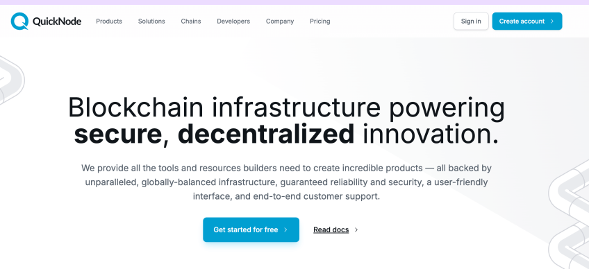 QuickNode website screenshot