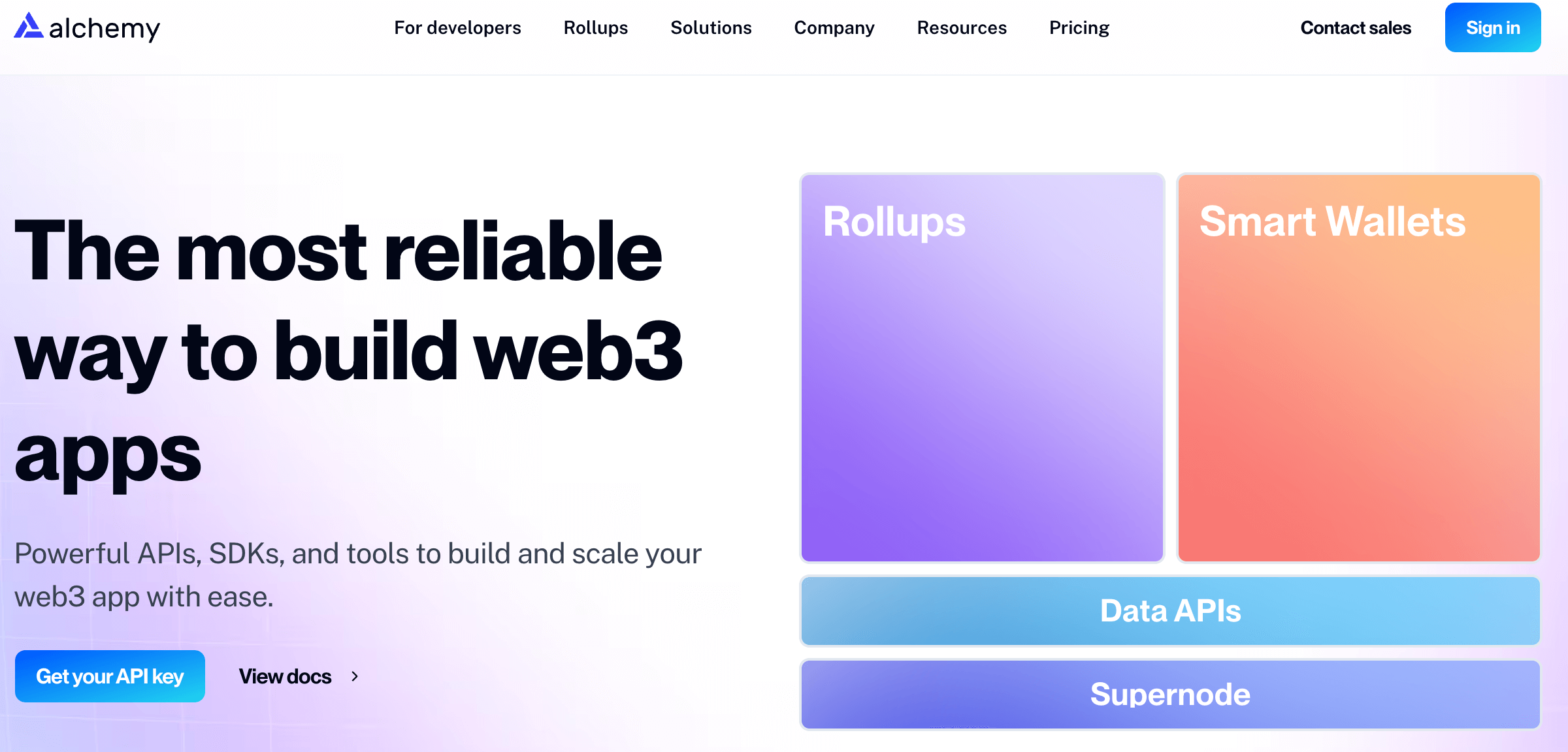 Alchemy website screenshot