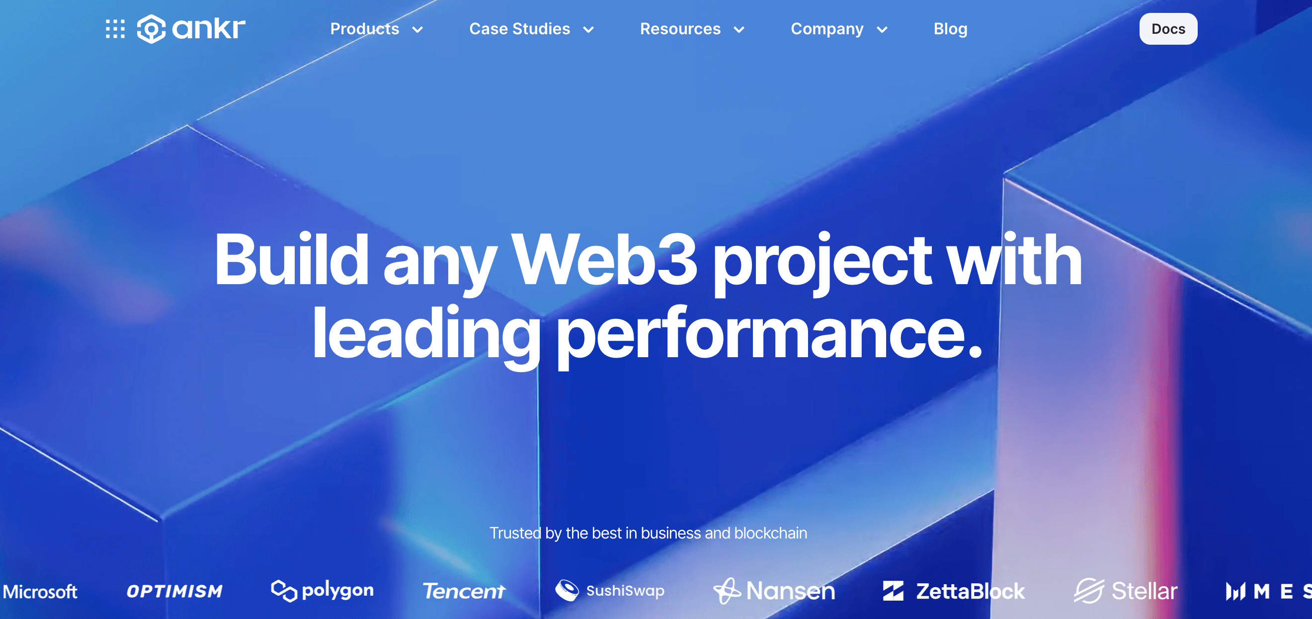 Ankr website screenshot