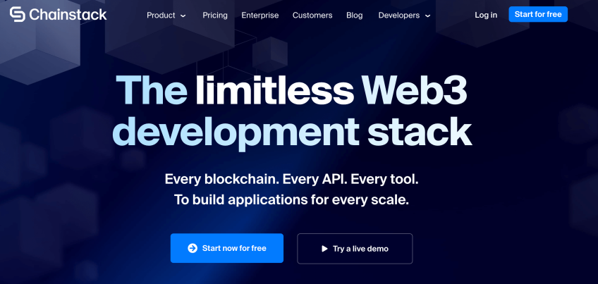 Chainstack website screenshot