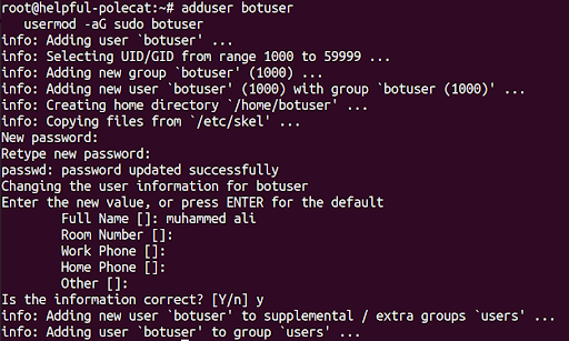 create user prompt