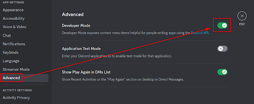 Set developer mode