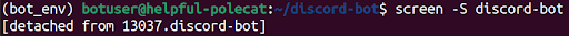detach from screen session
