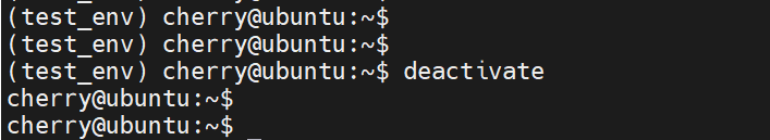 停用 Python 虚拟环境