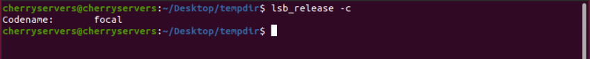 how to find ubuntu codename with lsb_release