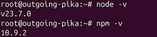 node 和 npm 版本