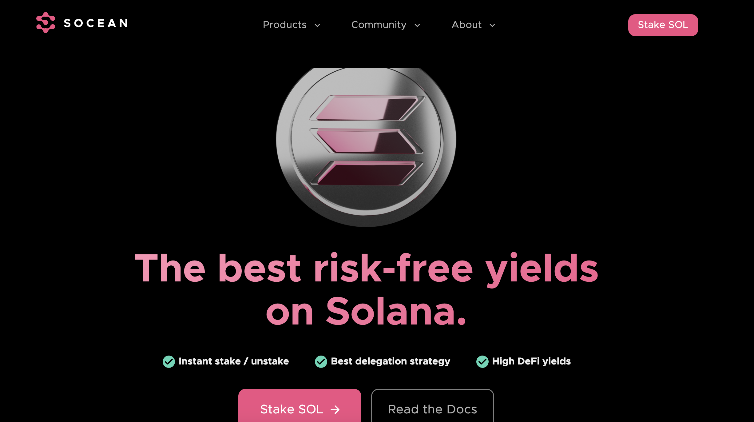 Socean website screenshot