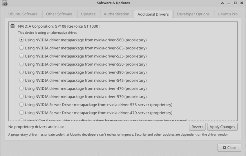 Select a driver