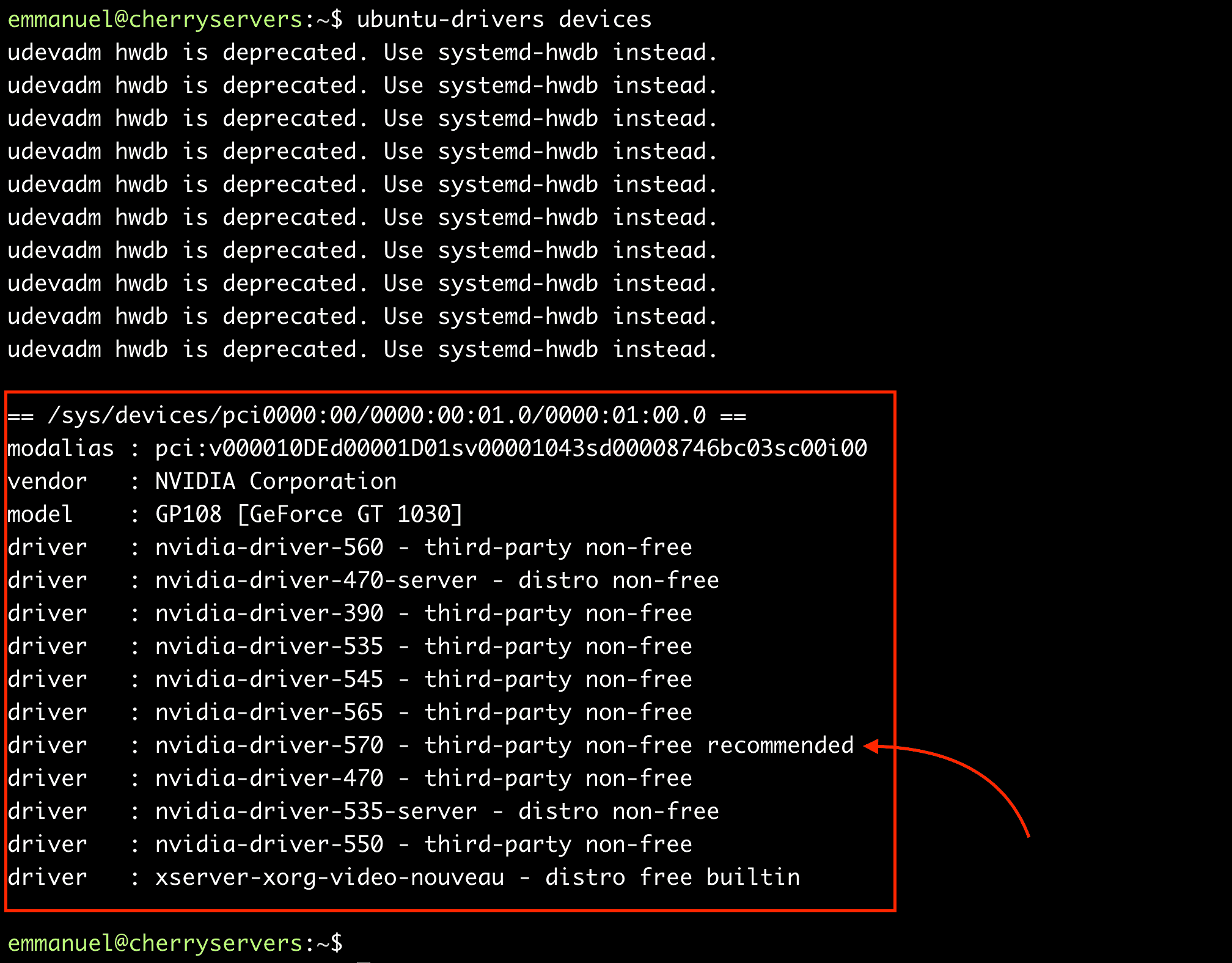 Install Ubuntu driver