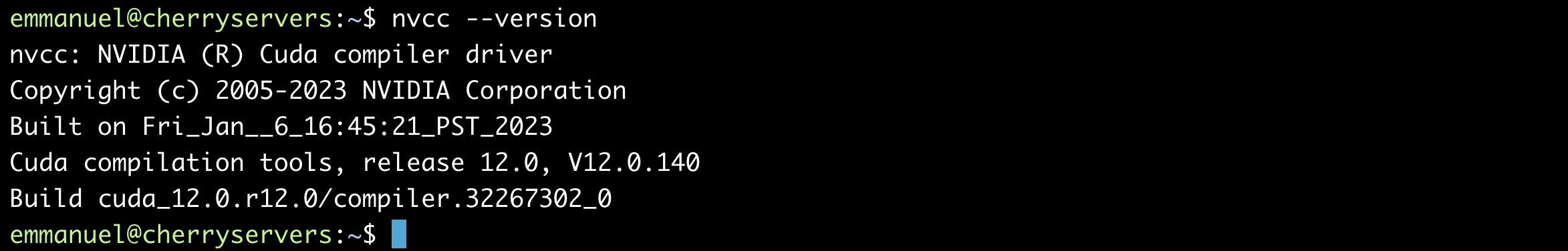 Verify the ncc version