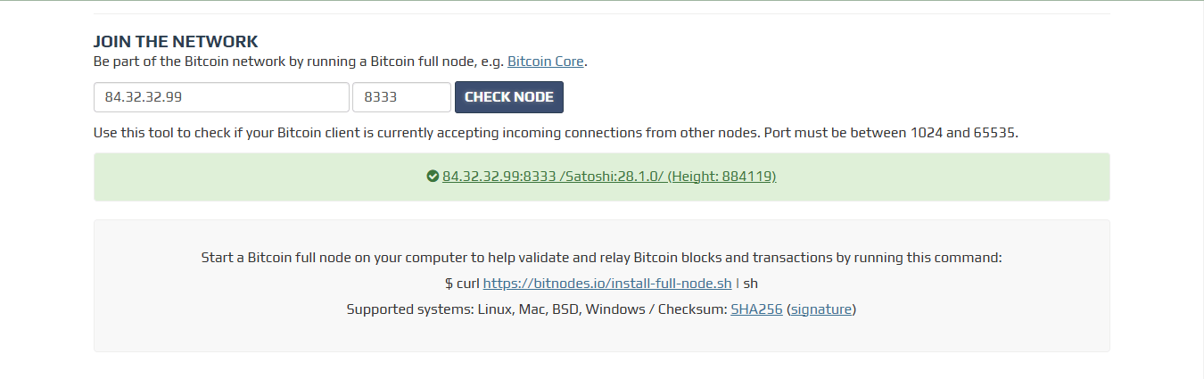Check if node accepts incoming connections