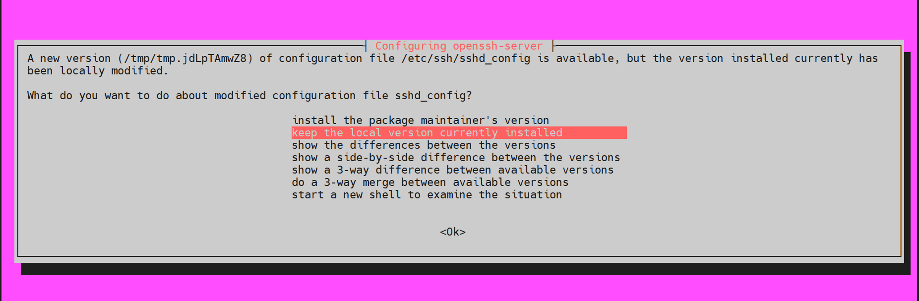 OpenSSH configuration