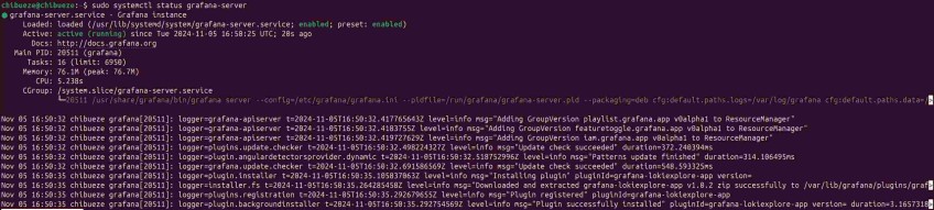 Check Grafana status