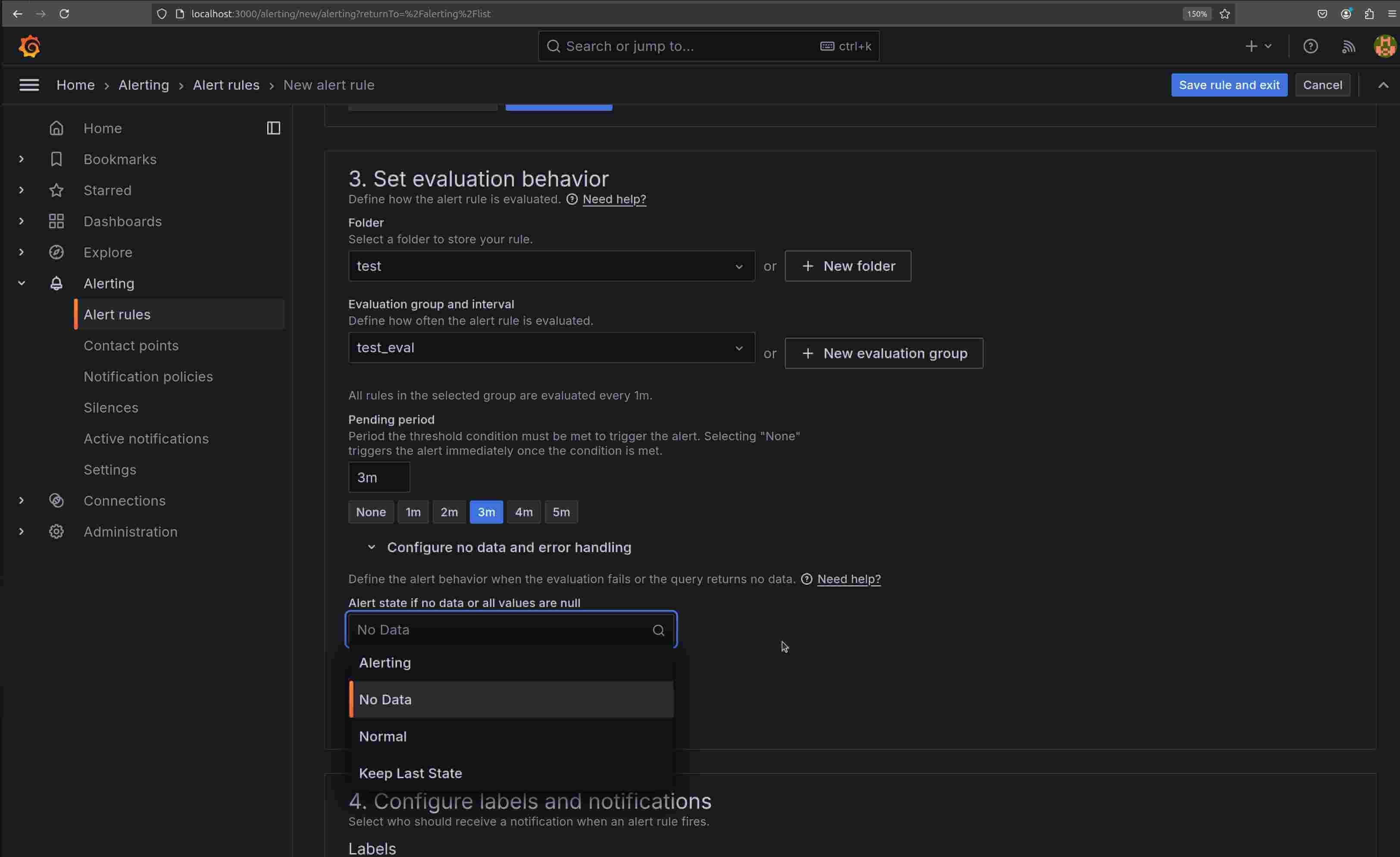 Set evaluation value form
