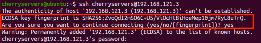 Connect to your server
