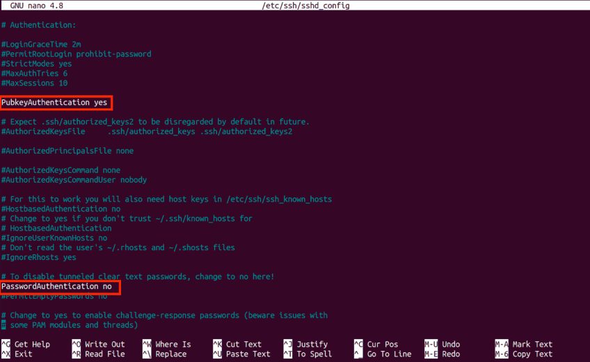 Edit the /etc/ssh/sshd_config file