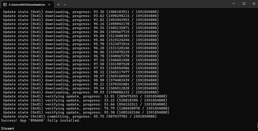 logs of installation