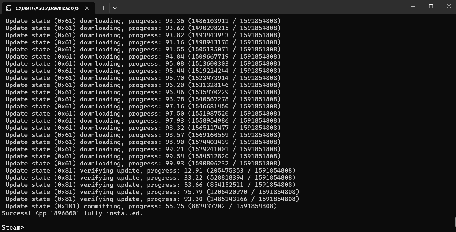 logs of installation