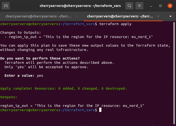 how to create a string variable in terraform