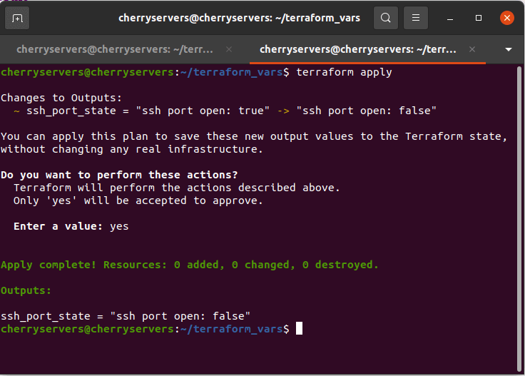 how to define a boolean variable with the false value in terraform