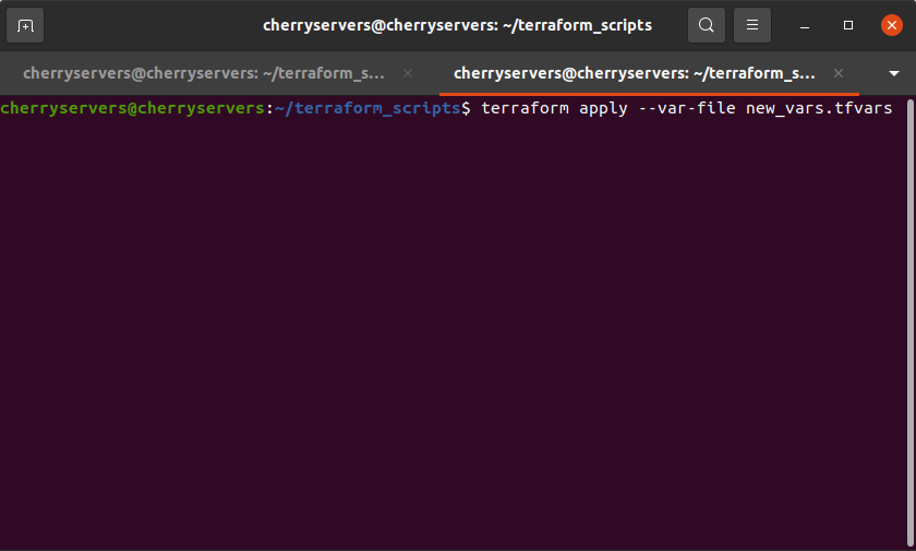 how to specify a custom file for variables with the -var-file command line flag  in terraform